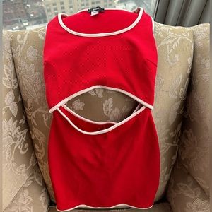 Adorable red dress with cut out!!